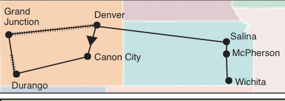 July Colorado Railroads Tour Map